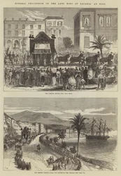 Funeral Procession of the late King of Bavaria at Nice